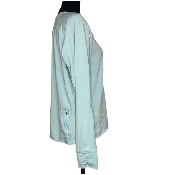 Nike Dri Fit Green-Blue Running Shirt with Thumbholes - Picture 6 of 9